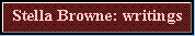Stella Browne Writings